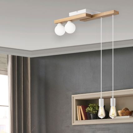 Lühter CORTINA 2xE27/15W/230V + 2xG9/5W/230V valge/tamm