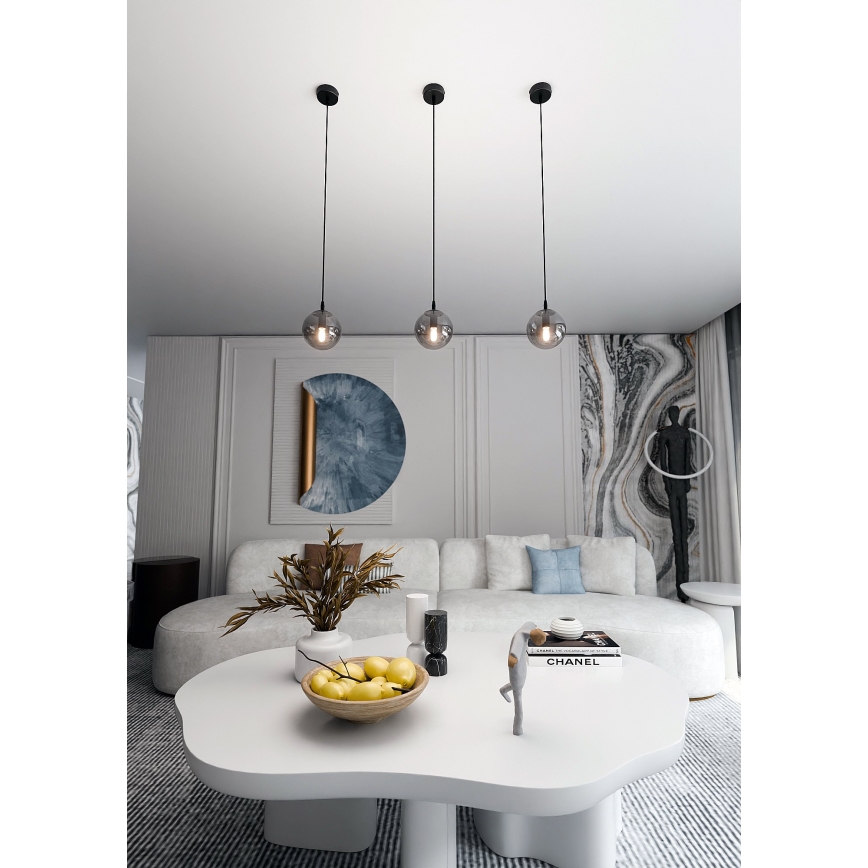 Lühter COSMO 1xE14/10W/230V d. 14 cm must/hall