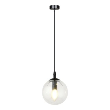 Lühter COSMO 1xE14/10W/230V d. 14 cm must/läbipaistev