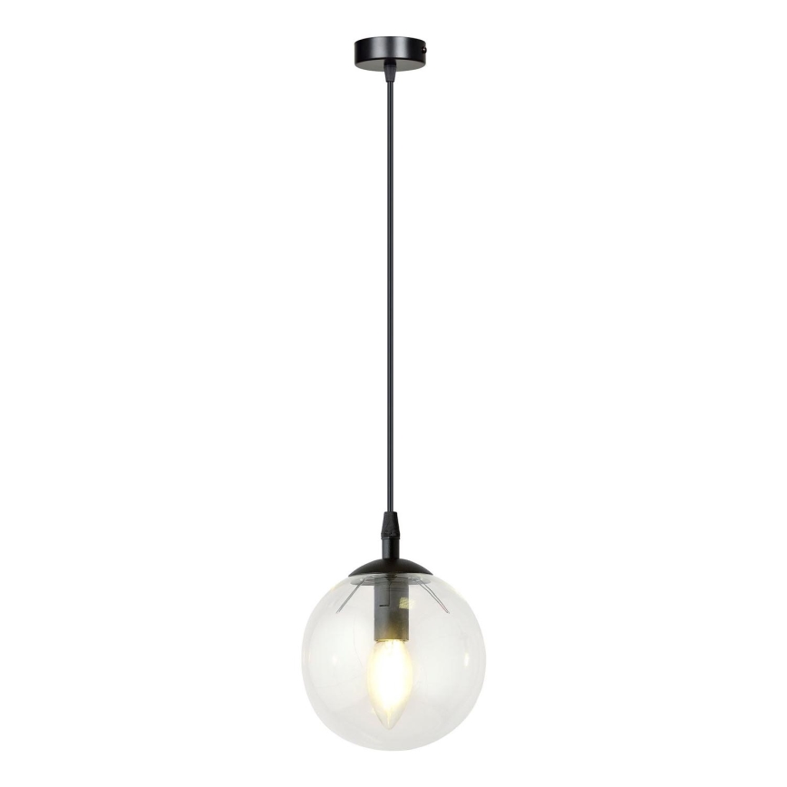 Lühter COSMO 1xE14/10W/230V d. 14 cm must/läbipaistev