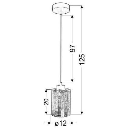 Lühter COX 1xE27/60W/230V