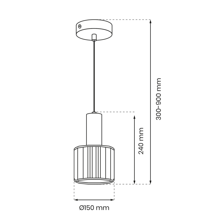Lühter CRISTAL 1xE27/60W/230V must