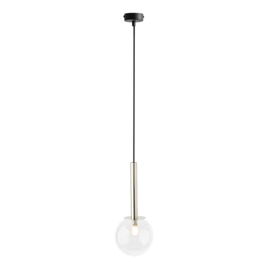 Lühter DAISY 1xG9/12W/230V d. 14 cm läikiv kroom/must/läbipaistev