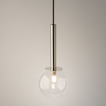 Lühter DAISY 1xG9/12W/230V d. 14 cm läikiv kroom/must/läbipaistev