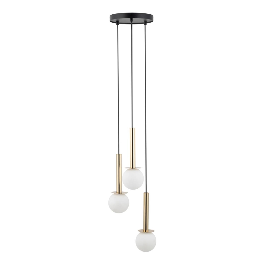 Lühter DAISY 3xG9/12W/230V d. 27 cm kuldne/must/valge