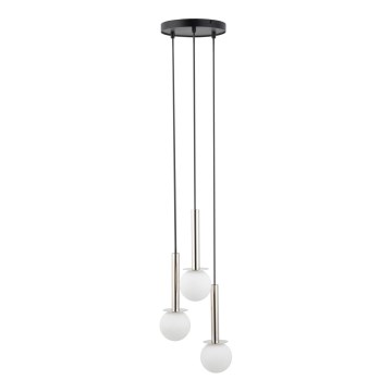 Lühter DAISY 3xG9/12W/230V d. 27 cm läikiv kroom/must/valge