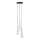 Lühter DAISY 3xG9/12W/230V d. 27 cm läikiv kroom/must/valge
