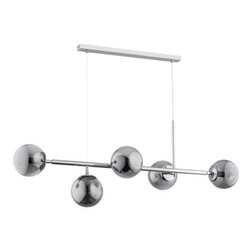 Lühter DANSA 5xE14/10W/230V hall/läikiv kroom