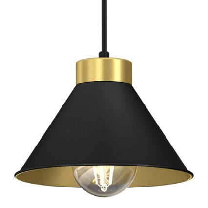 Lühter DEMET 5xE27/60W/230V must/kuldne