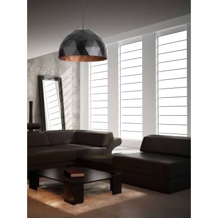Lühter DIAMENT 1xE27/60W/230V d. 35 cm must/vask