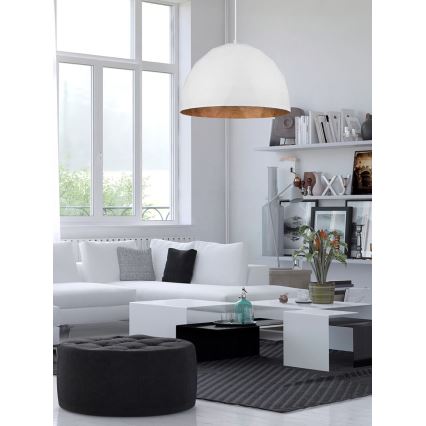 Lühter DIAMENT 1xE27/60W/230V d. 35 cm valge/vask