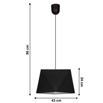 Lühter DIAMENT 1xE27/60W/230V must