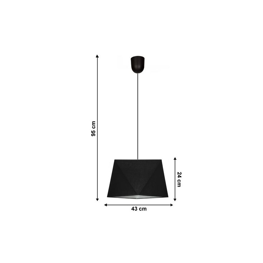 Lühter DIAMENT 1xE27/60W/230V must