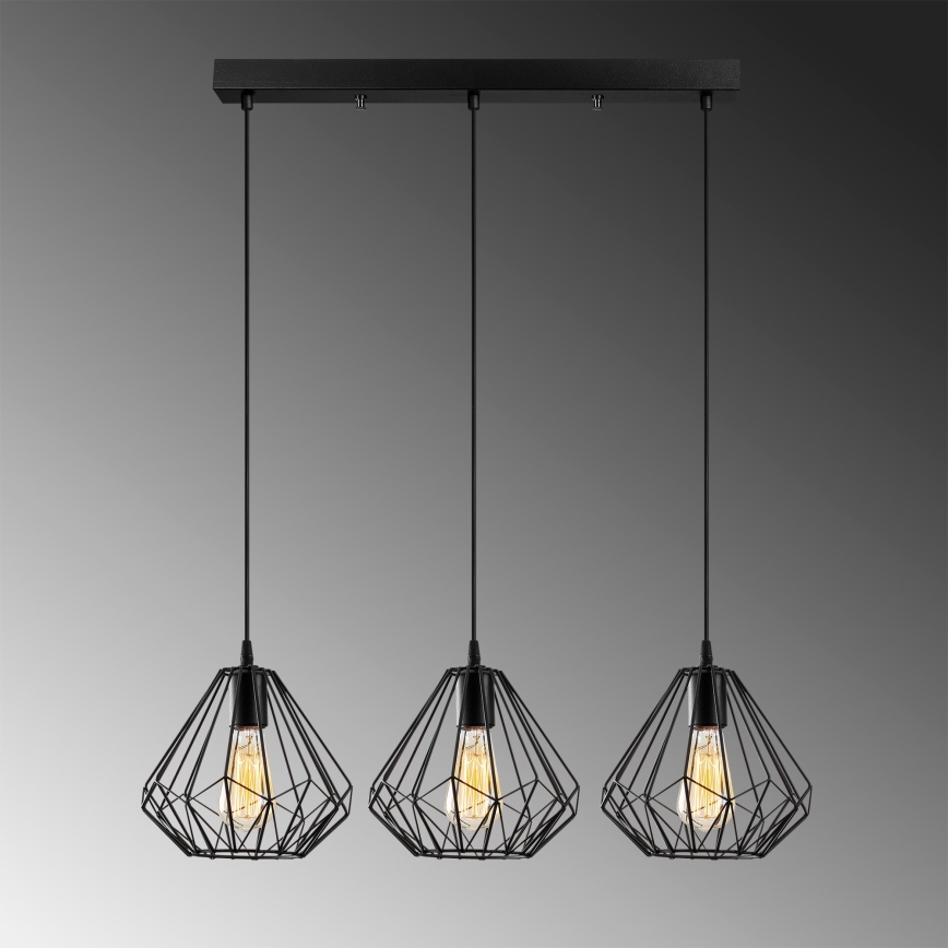 Lühter DIAMOND 3xE27/100W/230V