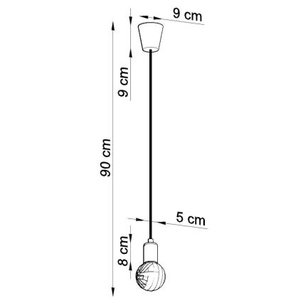 Lühter DIEGO 1xE27/60W/230V hall