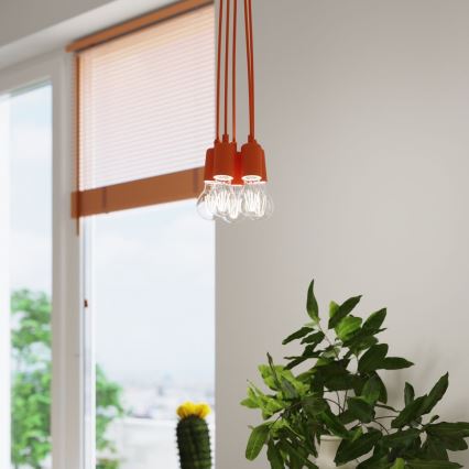 Lühter DIEGO 3xE27/60W/230V oranž