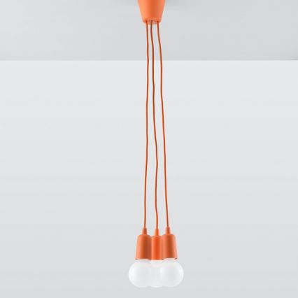Lühter DIEGO 3xE27/60W/230V oranž