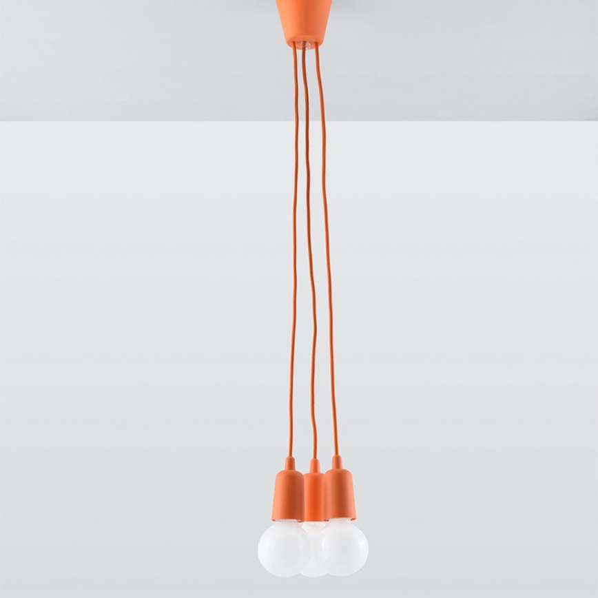 Lühter DIEGO 3xE27/60W/230V oranž
