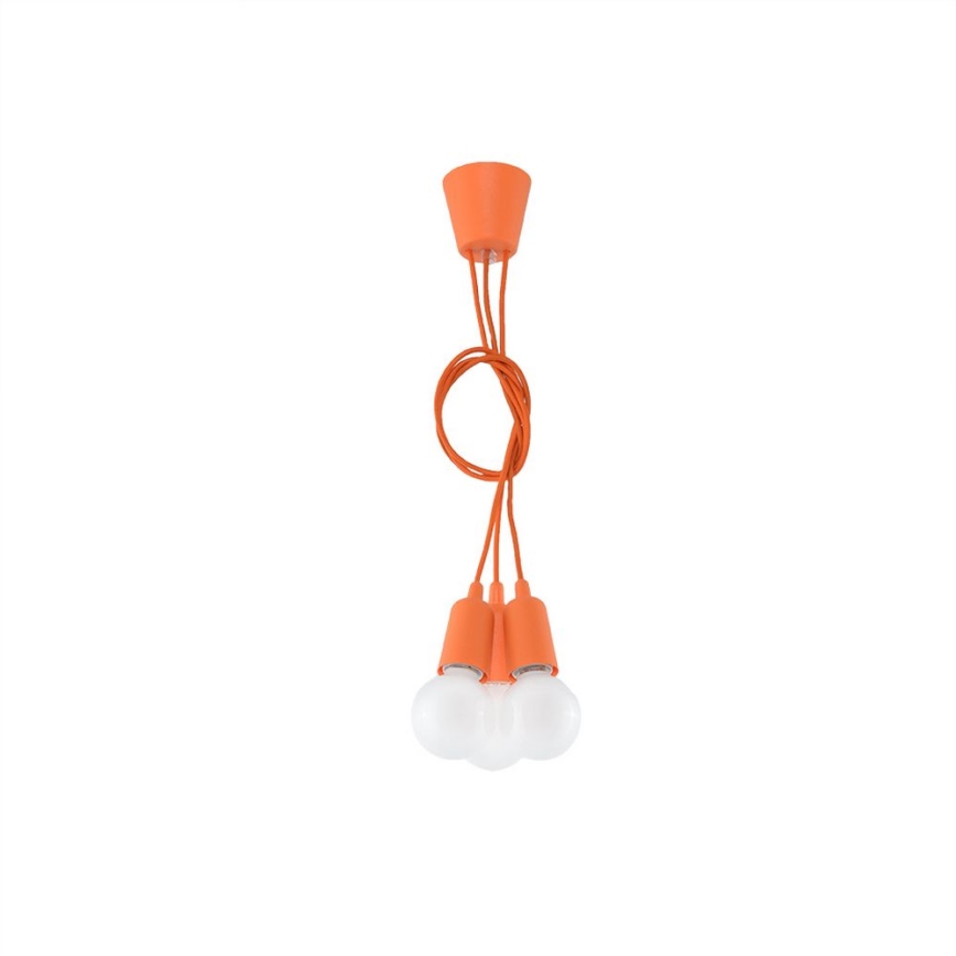 Lühter DIEGO 3xE27/60W/230V oranž