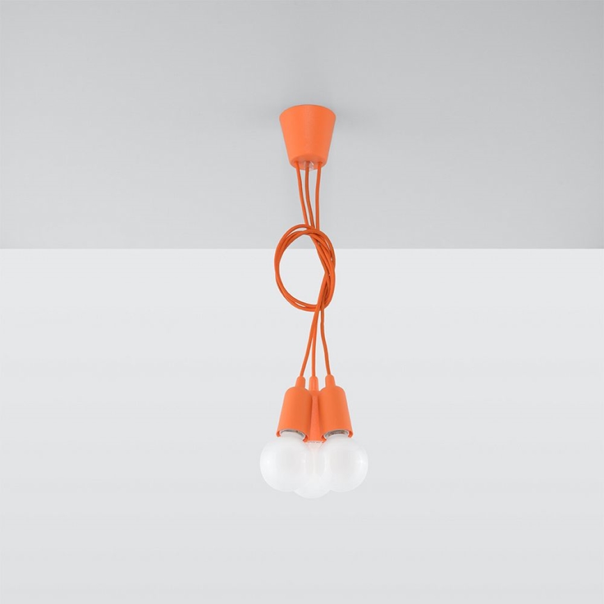 Lühter DIEGO 3xE27/60W/230V oranž