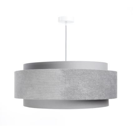 Lühter DOBLO 1xE27/60W/230V d. 60 cm hall/hõbedane