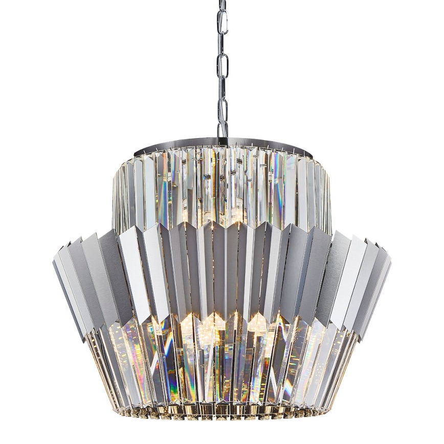 Lühter DONNA 12xE14/40W/230V d. 55 cm matt kroom