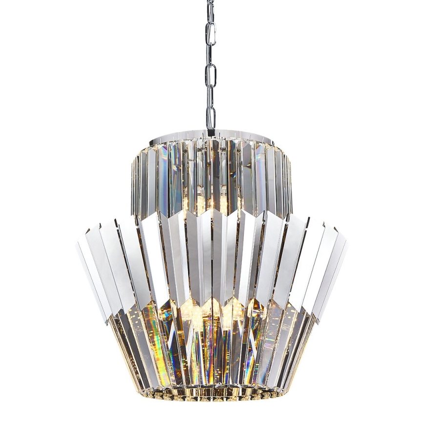 Lühter DONNA 9xE14/40W/230V d. 45 cm matt kroom