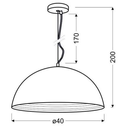 Lühter DORADA 1xE27/60W/230V kroom