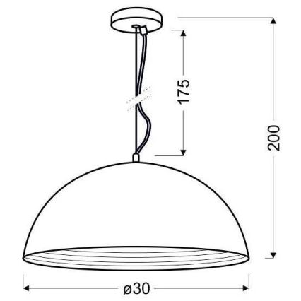 Lühter DORADA 1xE27/60W/230V vask