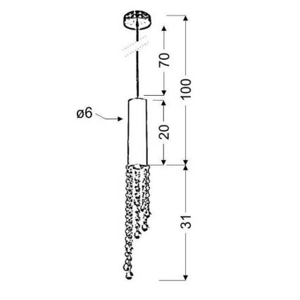 Lühter DUERO 1xGU10/3W/230V