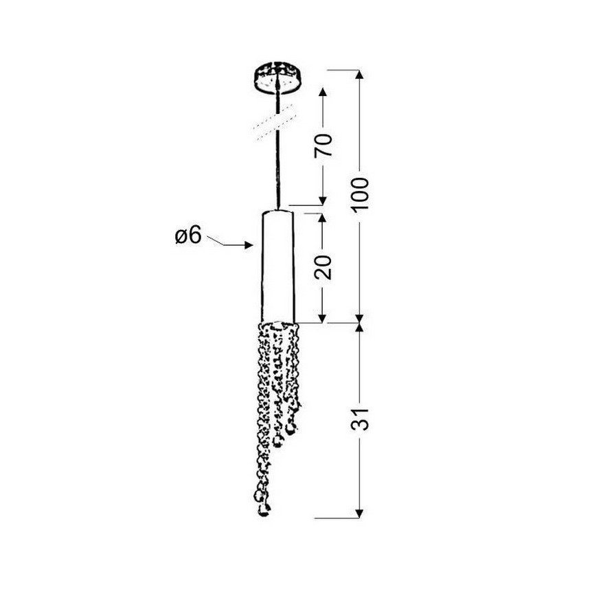 Lühter DUERO 1xGU10/3W/230V