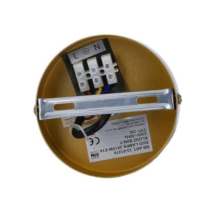 Lühter DUO 3xE14/40W/230V kuldne/must