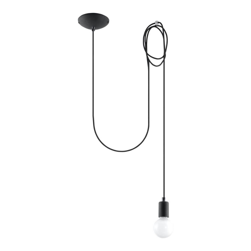 Lühter EDISON 1 1xE27/60W/230V ämblik must