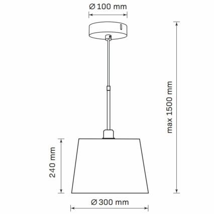 Lühter ELENA 1xE27/20W/230V valge