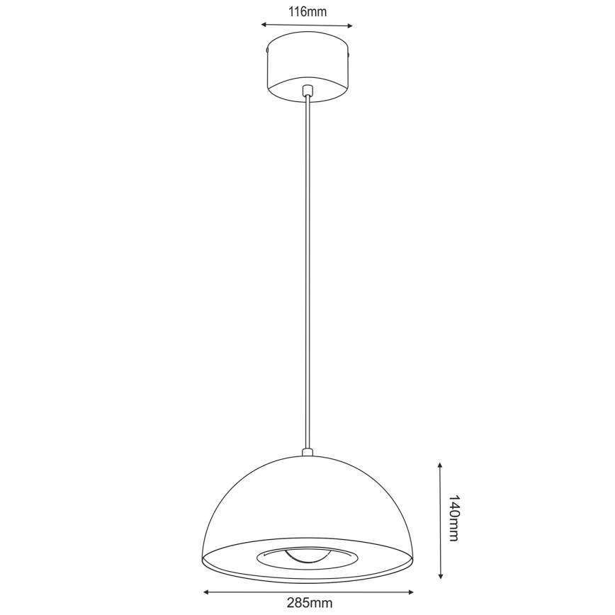 Lühter ELGUND 1xE27/15W/230V d. 28,5 cm beež