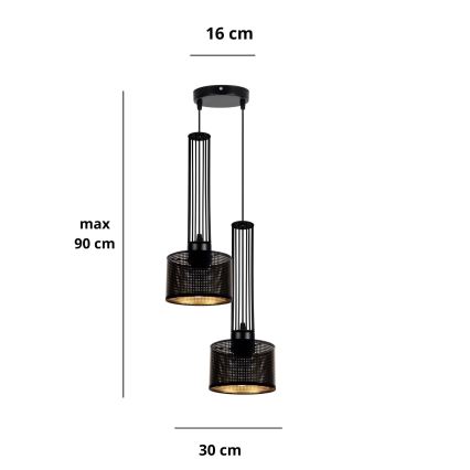 Lühter ELIS 2xE27/60W/230V d. 30 cm