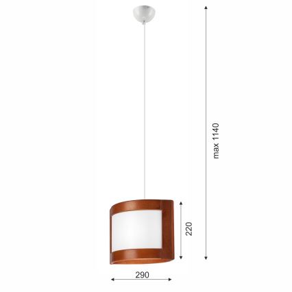 Lühter ELODIE 1xE27/60W/230V tamm