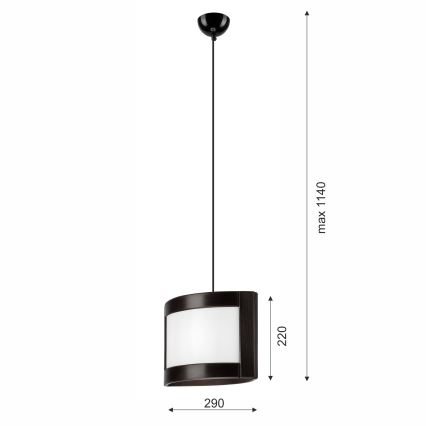 Lühter ELODIE 1xE27/60W/230V tamm