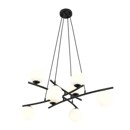 Lühter ESSA 8xE14/10W/230V must/valge