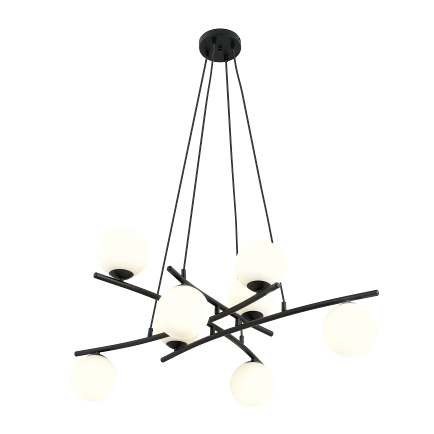Lühter ESSA 8xE14/10W/230V must/valge
