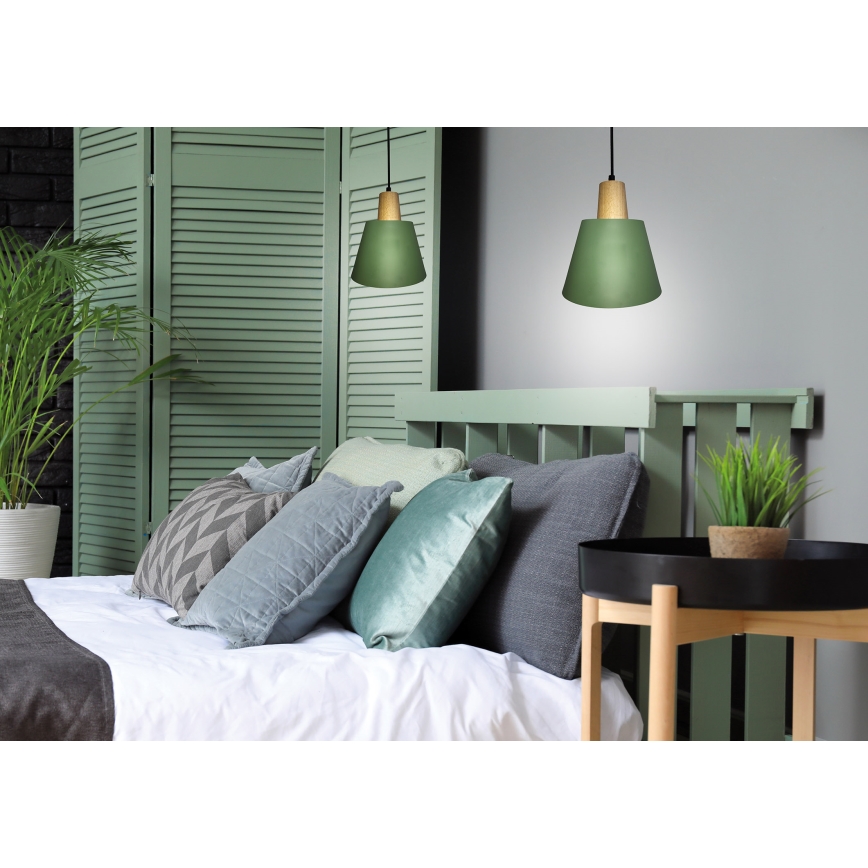Lühter FARO 1xE27/40W/230V roheline/pöök
