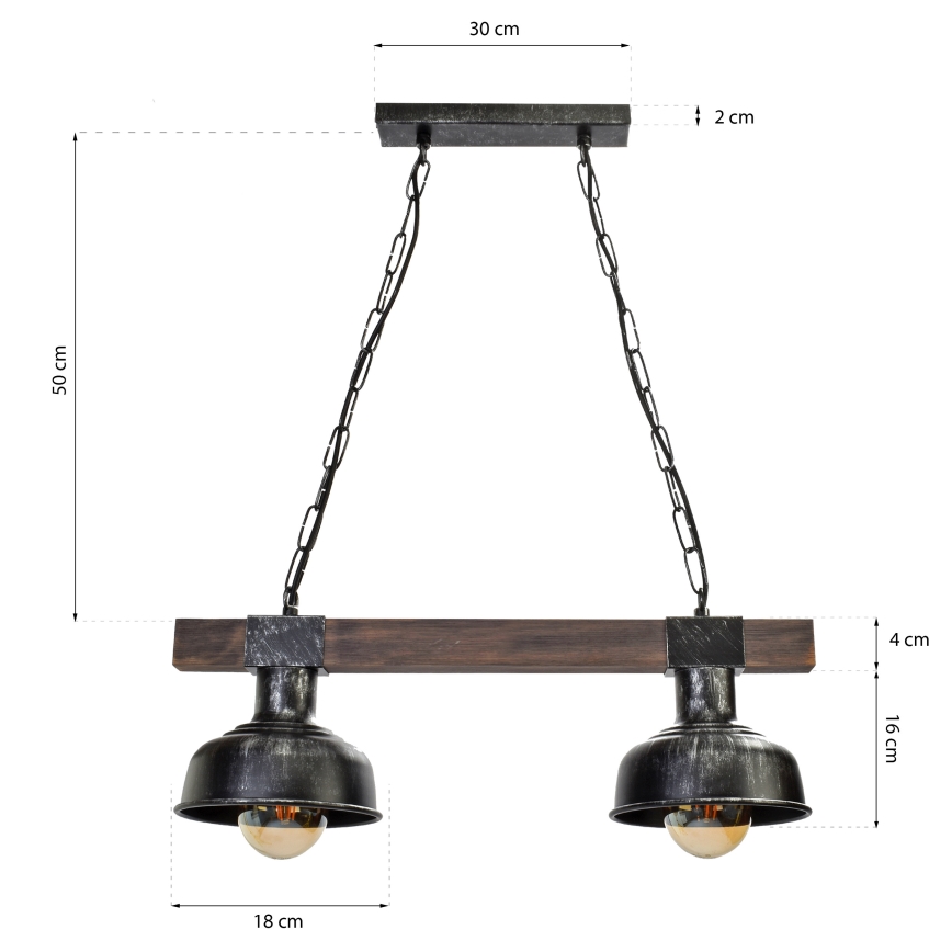 Lühter FARO 2xE27/60W/230V