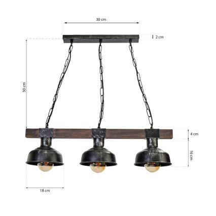 Lühter FARO 3xE27/60W/230V