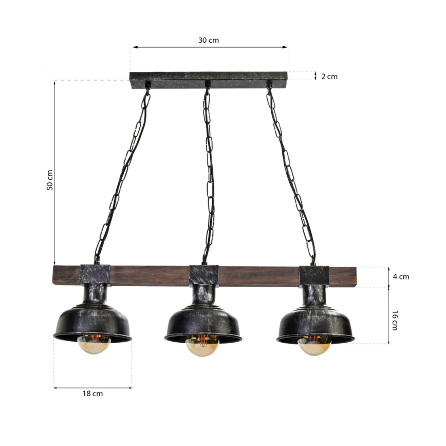 Lühter FARO 3xE27/60W/230V