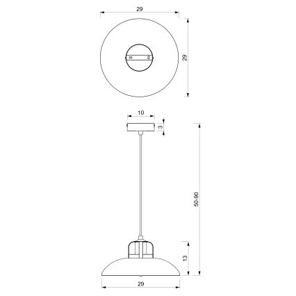 Lühter FELIX 1xE27/60W/230V sinine