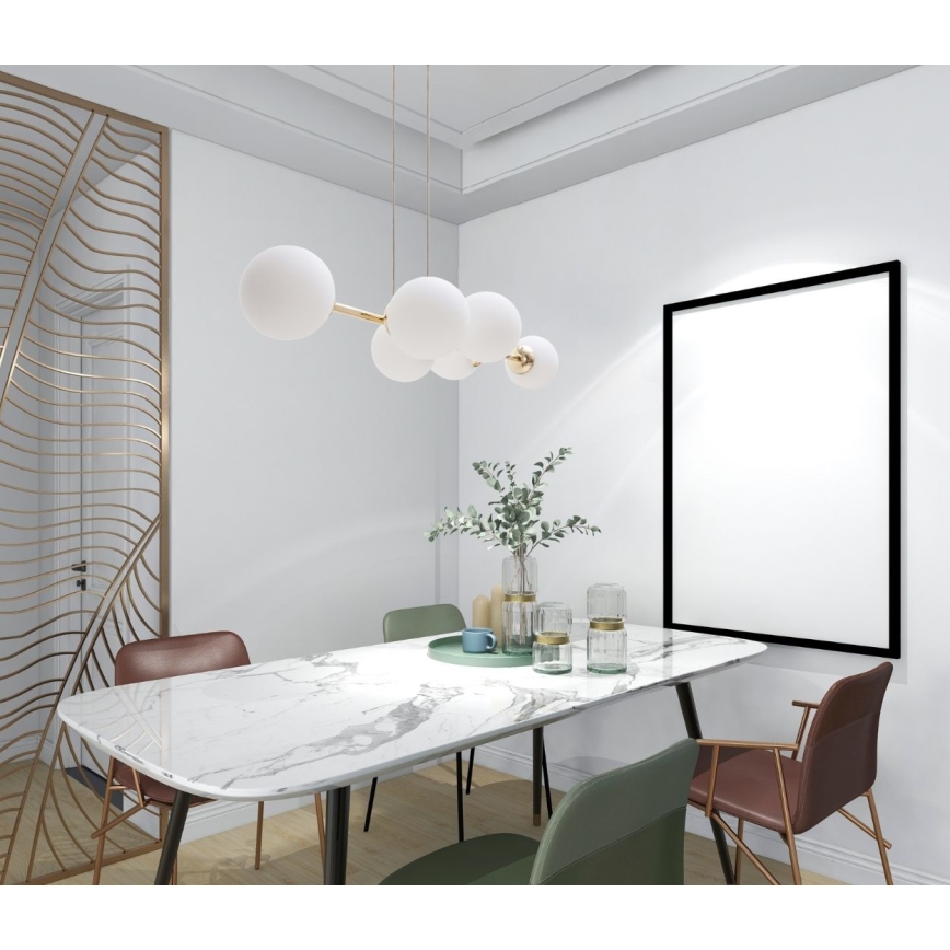 Lühter FIRA 5xE27/60W/230V kuldne