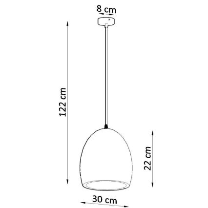 Lühter FLAWIUSZ 1xE27/60W/230V