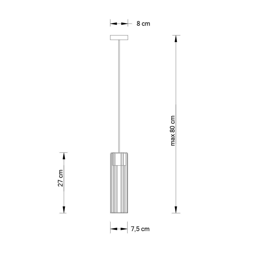 Lühter FOBIA 1xGU10/25W/230V must/kuldne