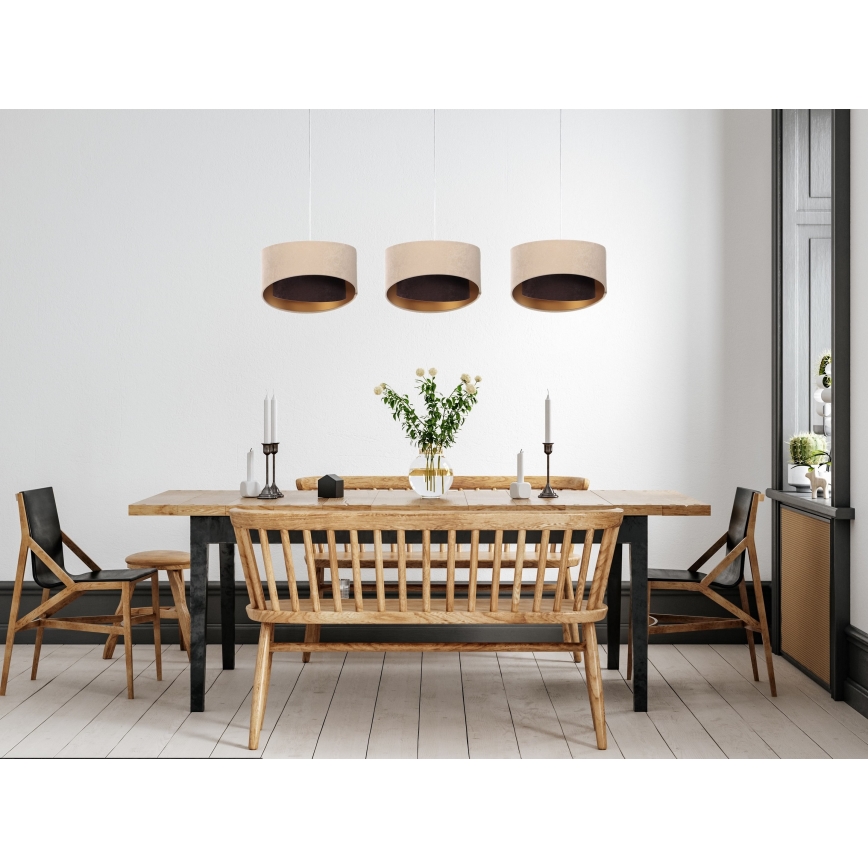 Lühter GALAXY 3xE27/60W/230V beež/pruun/kuldne