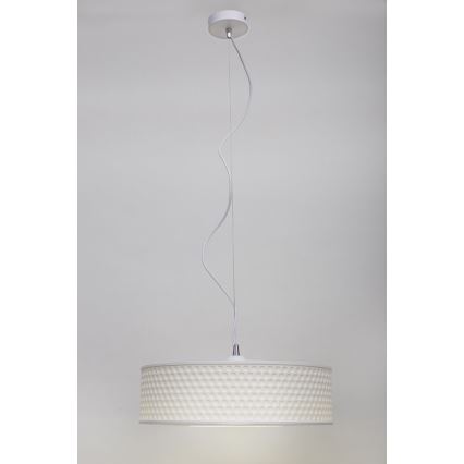 Lühter GARDA 1xE27/60W/230V d. 40 cm valge